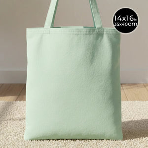 Cotton Bag - 14" x 16" (35 x 40 cm) Mint Green - 6 oz - Pamusan.com