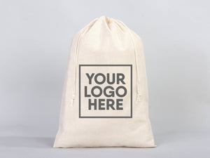 Cotton bags with Drawstring 12"W x 16"H (30 cm x 40 cm) Personalzed Cotton bags, Custom Muslin Bags - Pamusan.com