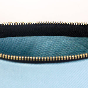 Cotton Clutch Bag Light Blue – 8"x6" Reusable Cosmetic Pouch - Pamusan.com