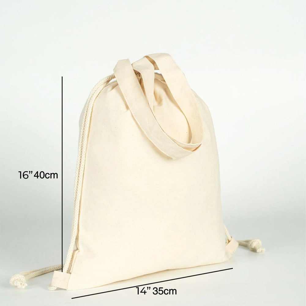 Cotton Drawstring Backpack 14×16 in (35×40 cm), 4 oz – Eco - Friendly Bag - Pamusan.com
