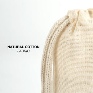 Cotton Drawstring Pouch 6"x8" | Natural Favor Bag with Short Handle - Pamusan.com