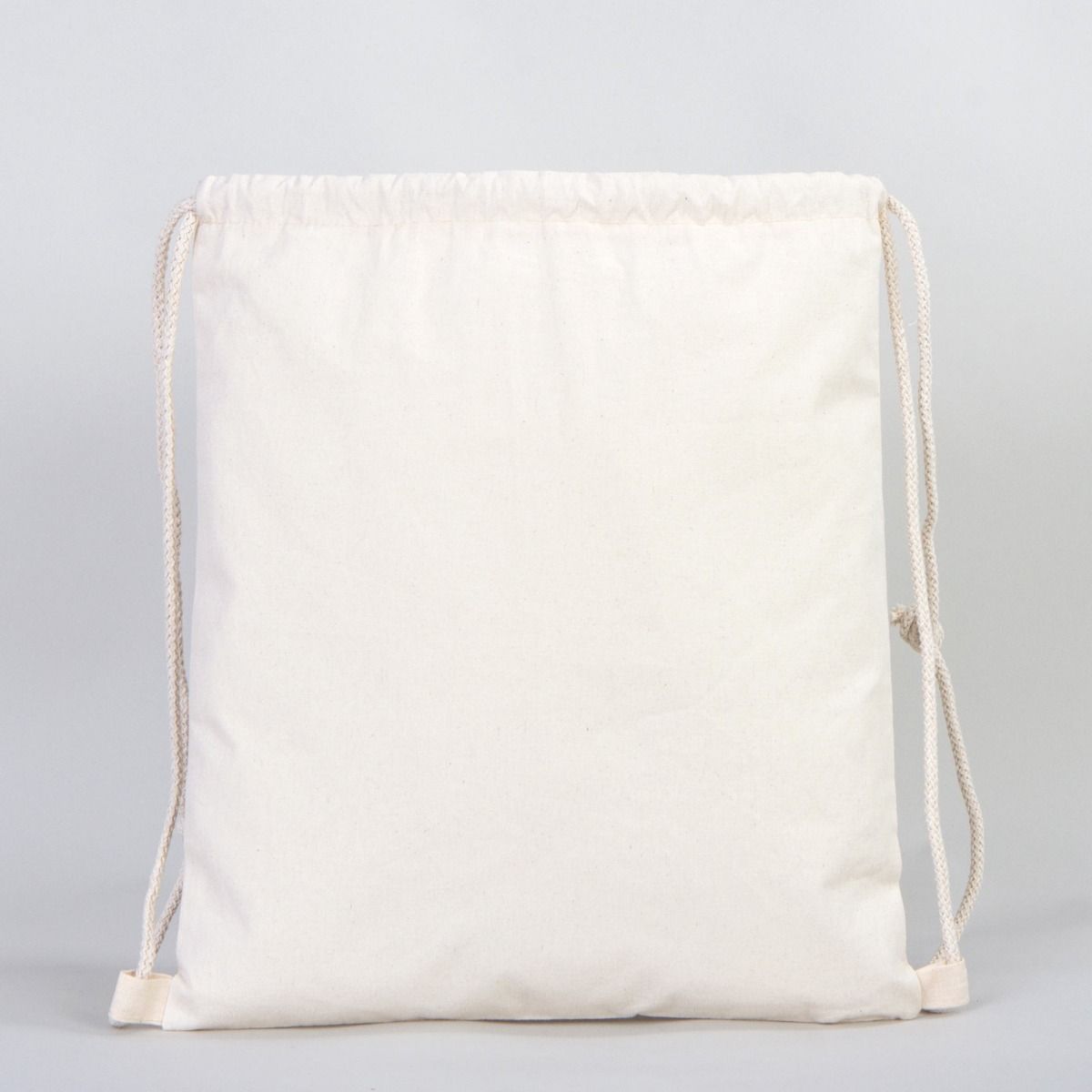 Small Custom 14" W x 16" H (35 cm x 40 cm)  - Gabardine Drawstring Cotton Tote Bag