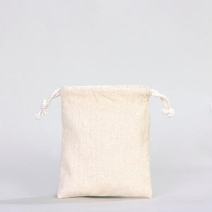 Cotton Pouch 4"W x 5"H (10 cm x 13 cm) Organic Cotton Bag - Drawstring Pouch Bags - Pamusan.com