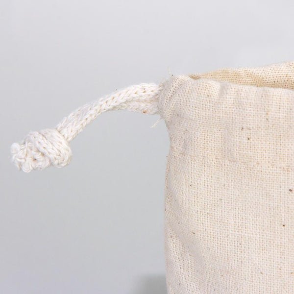 Cotton Pouch 4"W x 5"H (10 cm x 13 cm) Organic Cotton Bag - Drawstring Pouch Bags - Pamusan.com