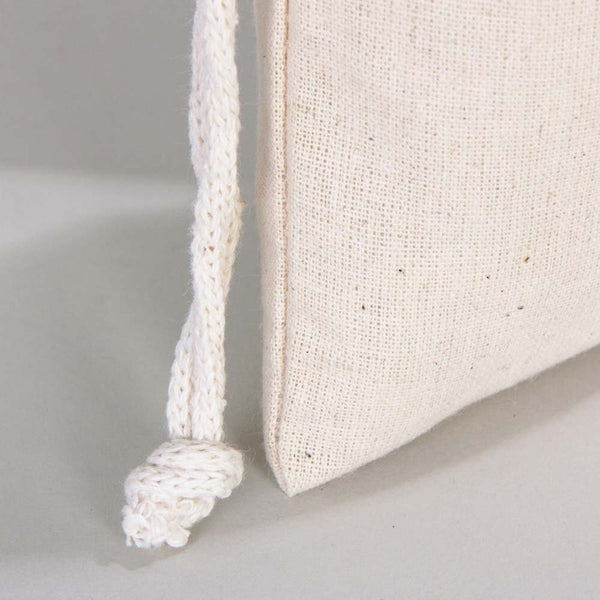 Cotton Pouch 4"W x 5"H (10 cm x 13 cm) Organic Cotton Bag - Drawstring Pouch Bags - Pamusan.com