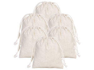 Cotton Pouch 4"W x 5"H (10 cm x 13 cm) Organic Cotton Bag - Drawstring Pouch Bags - Pamusan.com