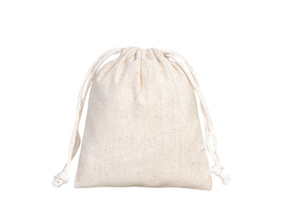 Cotton Pouch 4"W x 5"H (10 cm x 13 cm) Organic Cotton Bag - Drawstring Pouch Bags - Pamusan.com