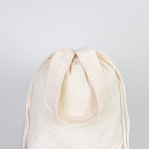 Cotton Pouch Bag 6"x8" – Natural Drawstring Favor Bag with Short Handle - Pamusan.com