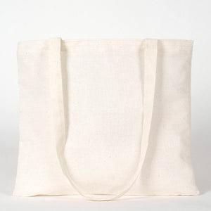 Cotton Shoulder Tote Bag – 14" × 12" (35 × 30 cm) – Natural Blank – 4 oz - Pamusan.com