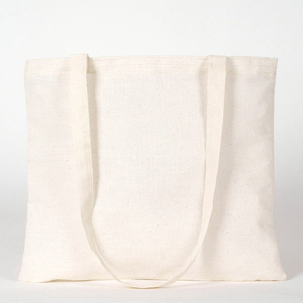 Cotton Shoulder Tote Bag – 14" × 12" (35 × 30 cm) – Natural Blank – 4 oz - Pamusan.com