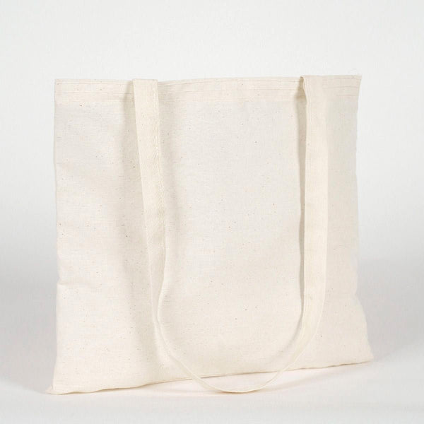 Cotton Shoulder Tote Bag – 14" × 12" (35 × 30 cm) – Natural Blank – 4 oz - Pamusan.com