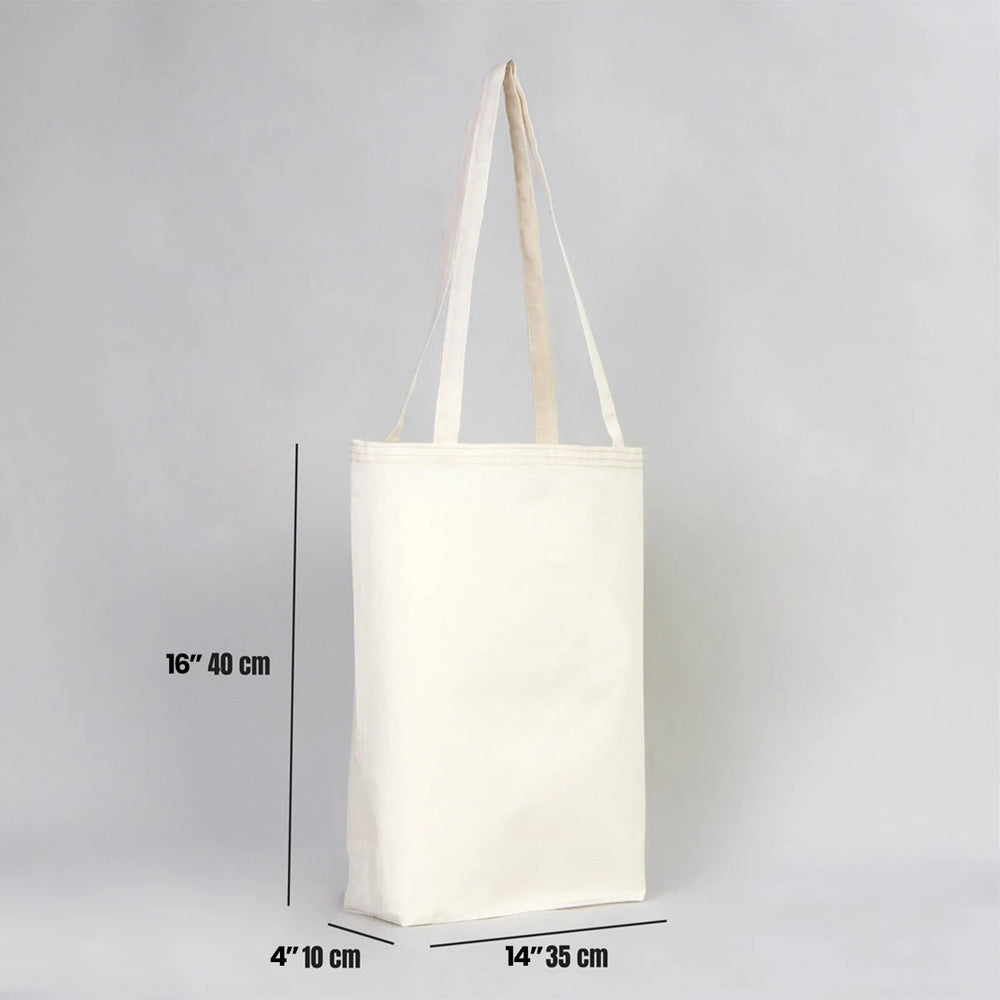 Cotton Tote Bag 14 × 16 × 4 in (35 × 40 × 10 cm), 4 oz – Gusseted - Pamusan.com