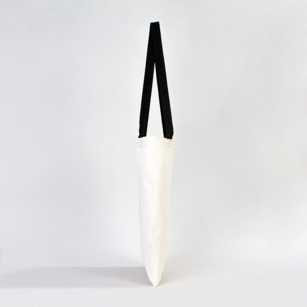 Cotton Tote Bag 14"x16" with Black Handles – Natural Raw Cotton Reusable Bag - Pamusan.com