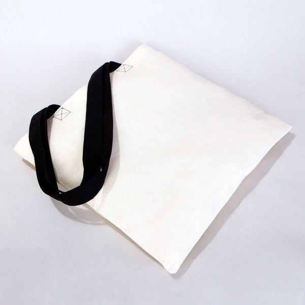 Cotton Tote Bag – 16" × 14" (40 × 35 cm) – Black Handles - Pamusan.com