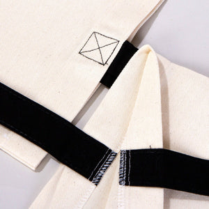 Cotton Tote Bag – 16" × 14" (40 × 35 cm) – Black Handles - Pamusan.com