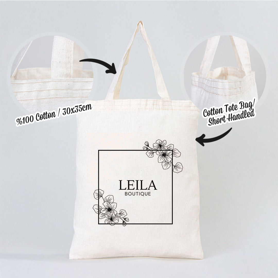 Custom Tote Bag 12" W x 14" H (30x35cm) Short Handled