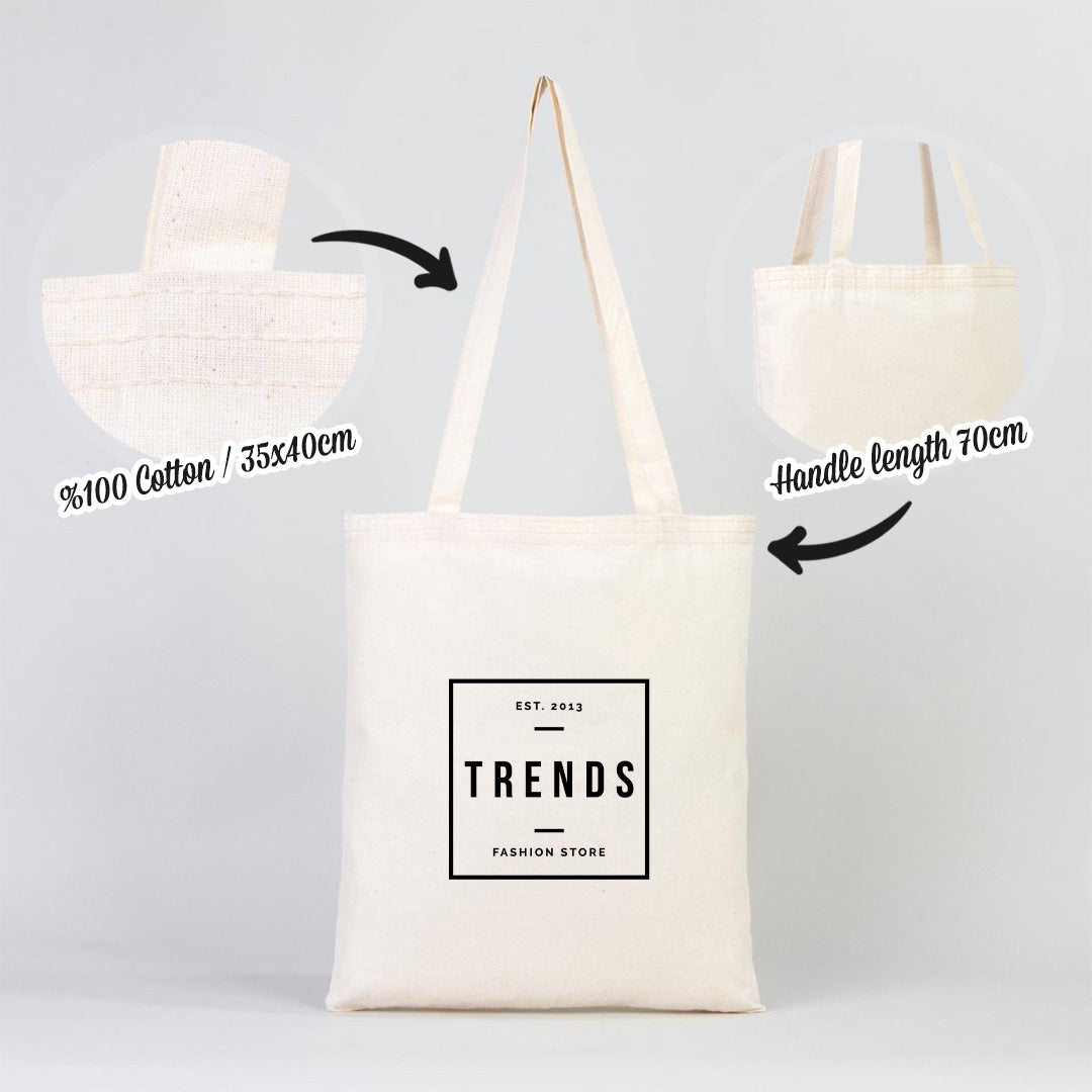 Custom Tote Bag  -  14"W x 16"H  (35x40cm)  -  (Customize)