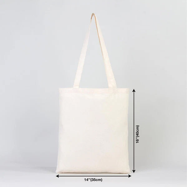 Cotton Tote Bag – 4.13 Oz – 14"W x 16"H Blank Natural Canvas Bag - Pamusan.com