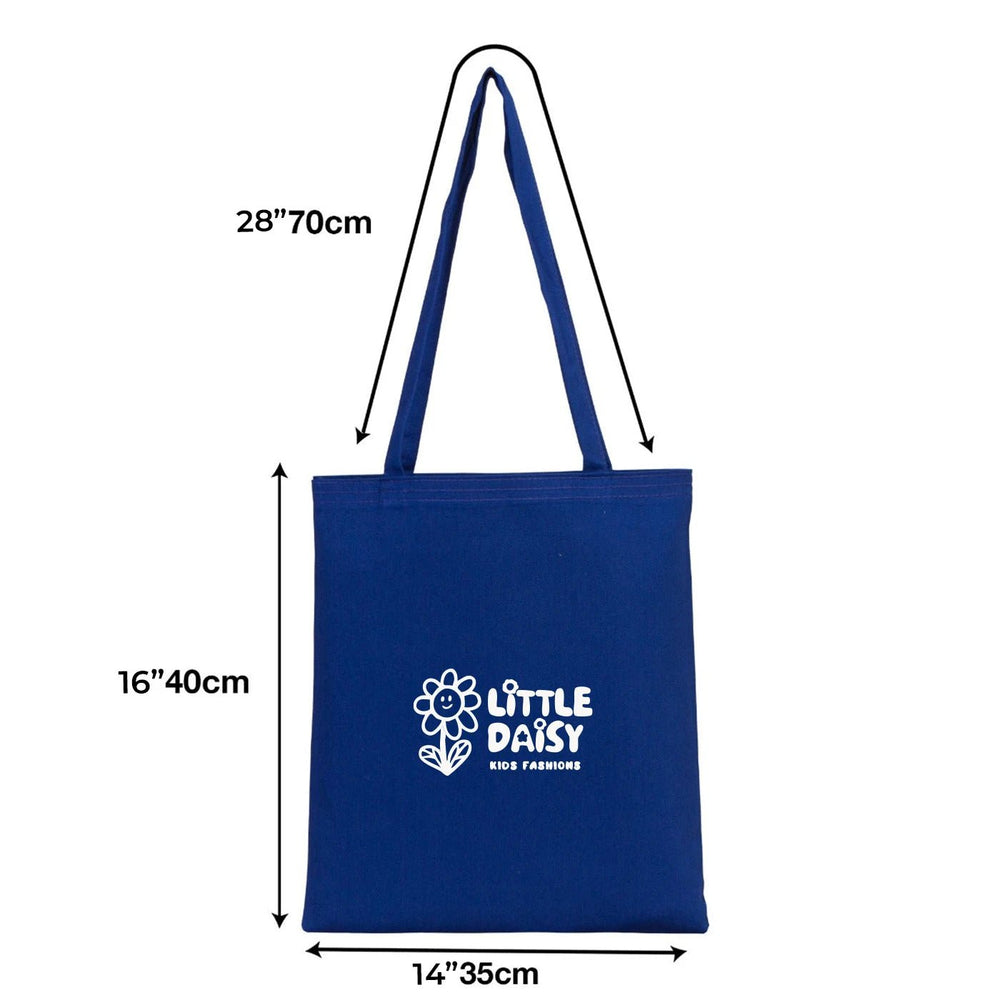Cotton Tote Bag – Blue – 14" × 16" (35 × 40 cm) – 6 oz - Pamusan.com
