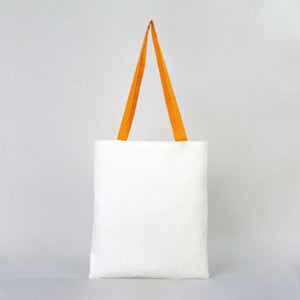 Cotton Tote Bag – Mustard Handles – 14" × 16" (35 × 40 cm) – 4 oz Blank Bag - Pamusan.com