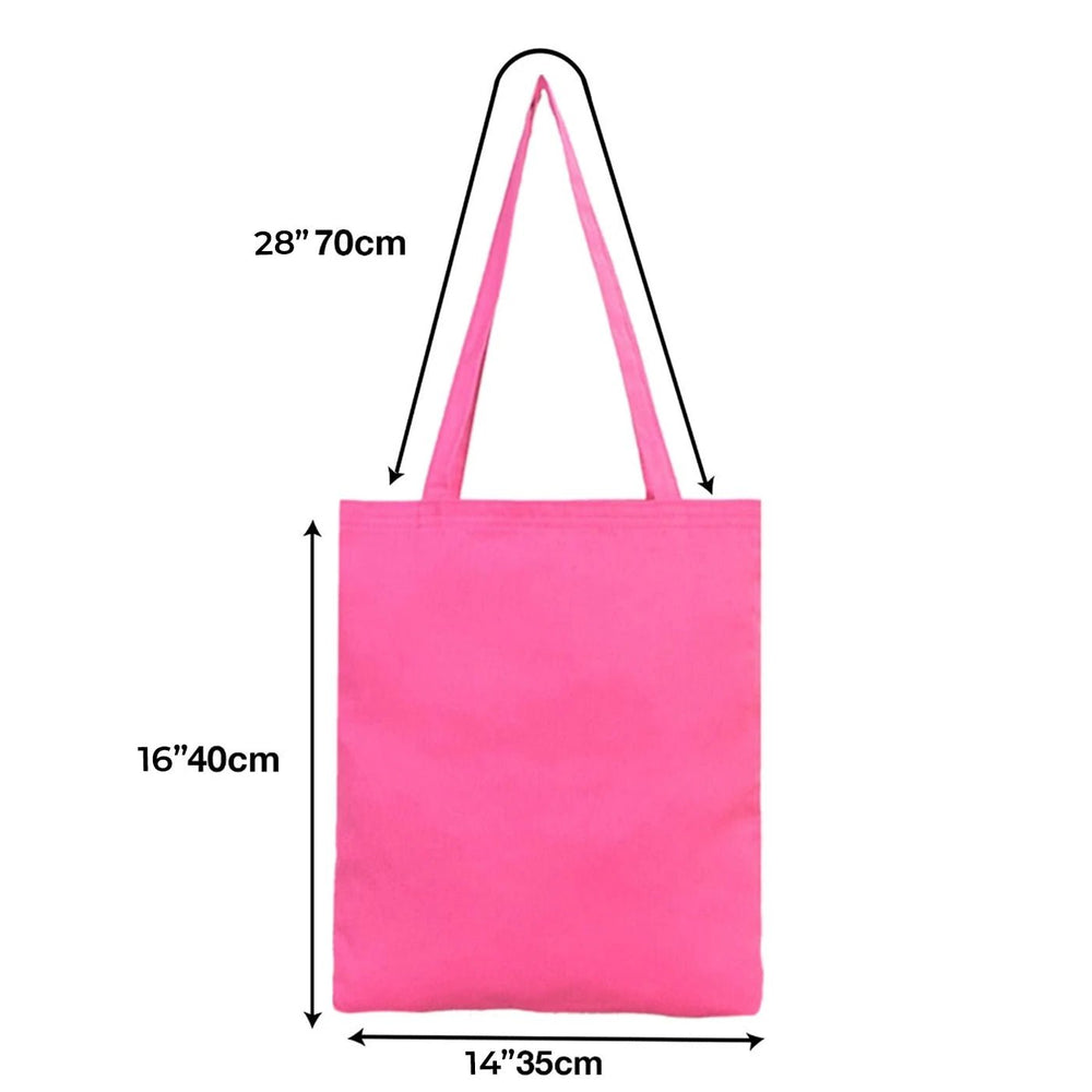 Cotton Tote Bag – Pink – 14" × 16" (35 × 40 cm) – 6 oz - Pamusan.com