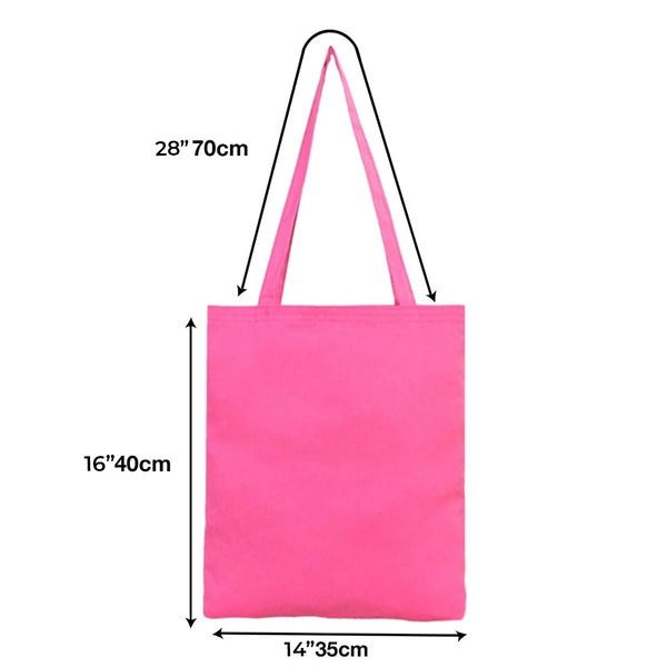 Cotton Tote Bag – Pink – 14" × 16" (35 × 40 cm) – 6 oz - Pamusan.com
