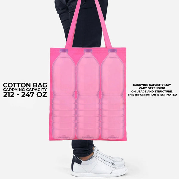 Cotton Tote Bag – Pink – 14" × 16" (35 × 40 cm) – 6 oz - Pamusan.com
