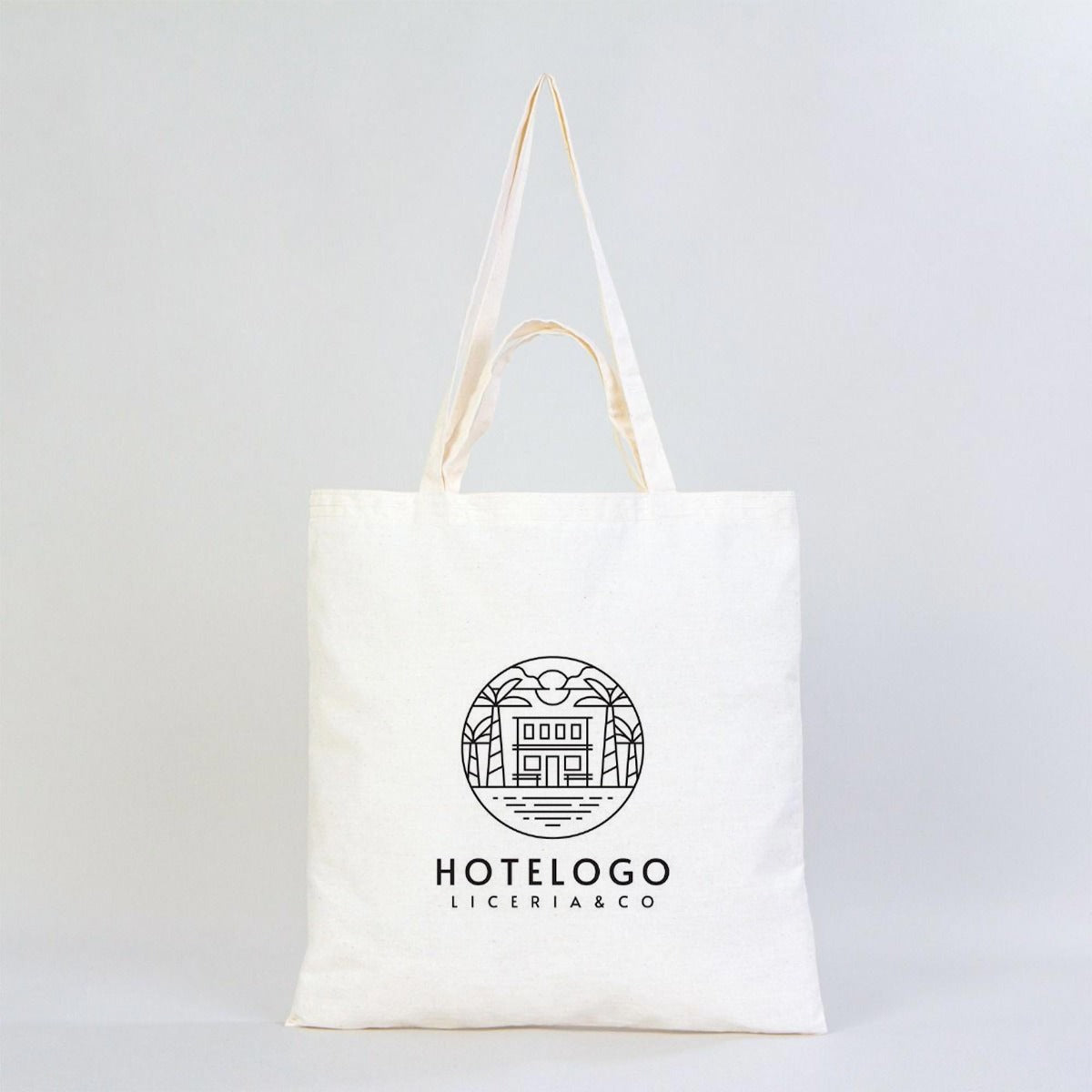 Cotton Tote Bags Double Handle - 16"W x 16"H (40 cm x 40 cm) - (Customize)