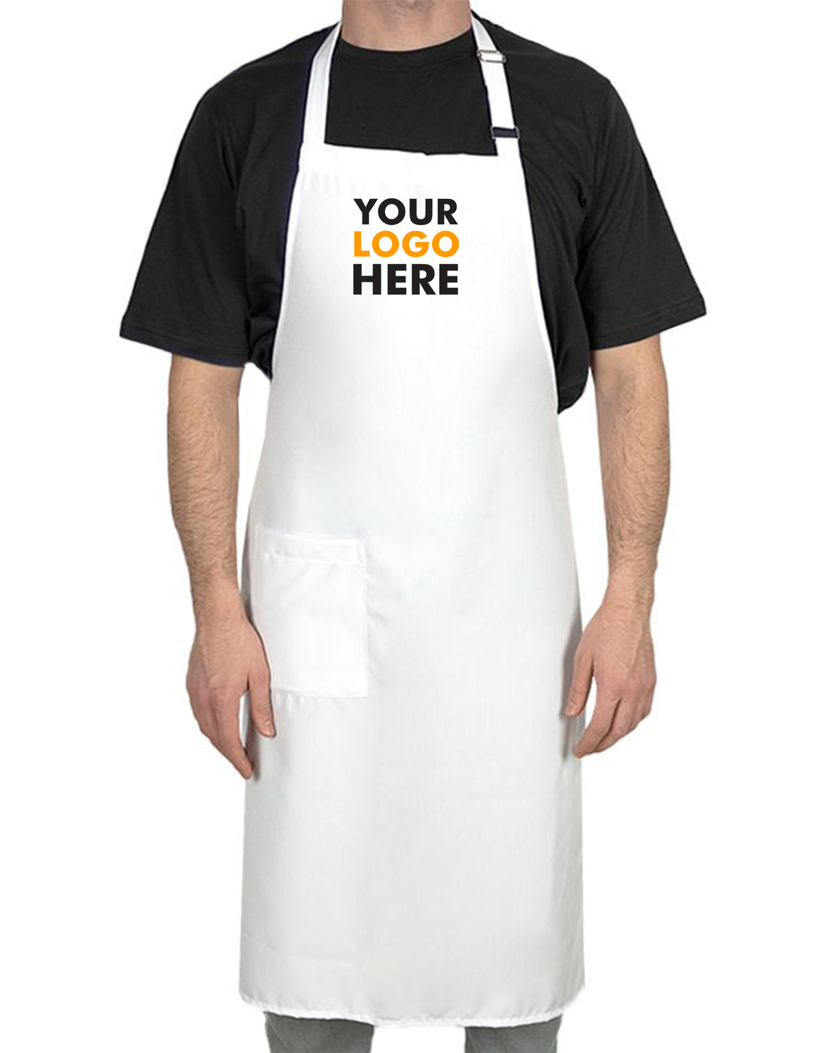 Kitchen Apron - White Adjustable (Customizable)