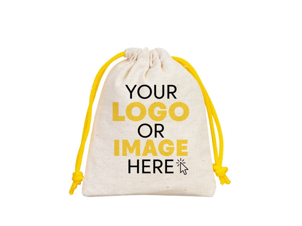 Custom Bag - Drawstring Muslin Bags, 4"W x 5"H (10 cm x 13 cm) Hangover Kit, Wedding Welcome Bags Custom Favor Bags - Pamusan.com