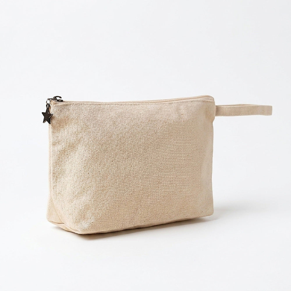Custom Canvas Clutch Pencil Case with Star Zipper Pull – 9"x5"x2" - Pamusan.com