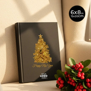 Custom Canvas Notebook 6" × 8"(15x20) – Happy New Year Themed Personalized Writing Journal - Pamusan.com