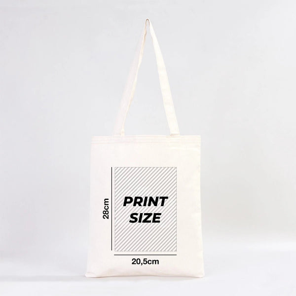 Custom Canvas Purse Natural - 14" x 16" (35x40 cm) - 10 oz - Pamusan.com