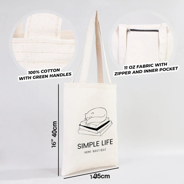 Custom Canvas Purse Natural - 14" x 16" (35x40 cm) - 10 oz - Pamusan.com