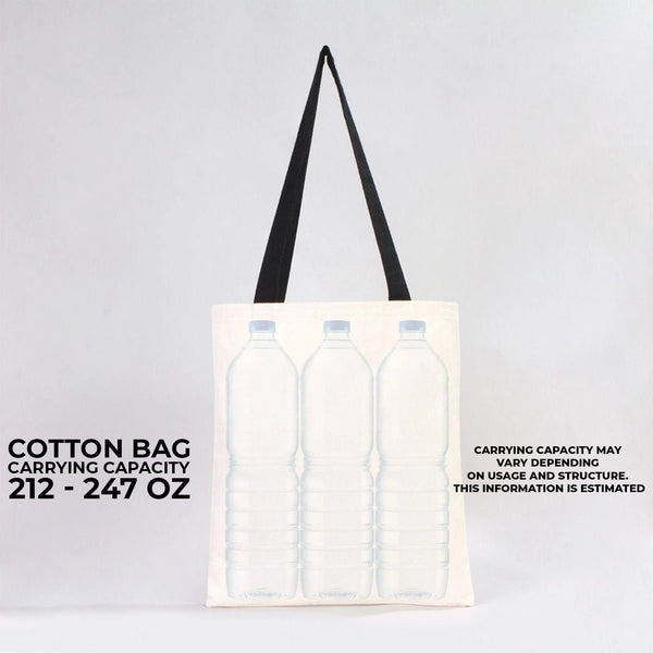 Custom Canvas Purse with Black Handles - 14" x 16" (35x40 cm) - 10 oz - Pamusan.com