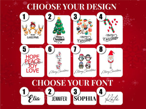 Custom Christmas Tote Bags, 14"W x 16"H (35 cm x 40 cm) Holiday Family Gift Bags - Pamusan.com