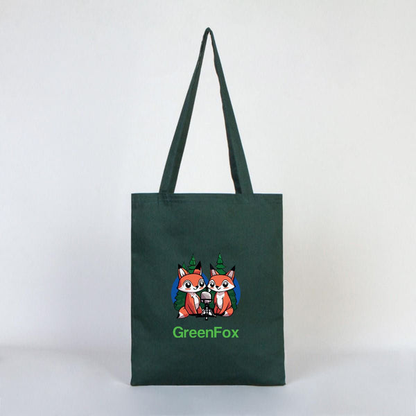 Custom Cotton Bag - 14" x 16" (35x40 cm) Green - 6 oz - Pamusan.com