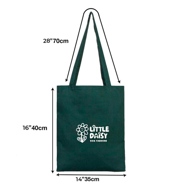 Custom Cotton Bag - 14" x 16" (35x40 cm) Green - 6 oz - Pamusan.com