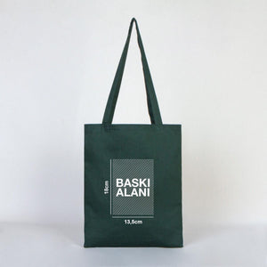 Custom Cotton Bag - 14" x 16" (35x40 cm) Green - 6 oz - Pamusan.com