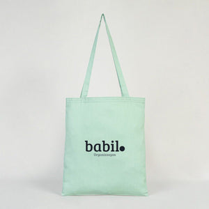 Custom Cotton Tote Bag – 14" x 16" (35 × 40 cm) Mint Green - 6 oz - Pamusan.com