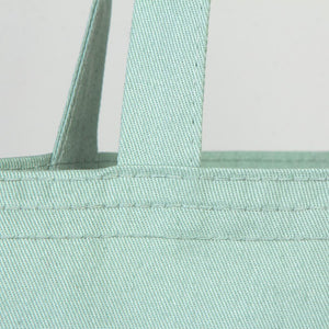Custom Cotton Tote Bag – 14" x 16" (35 × 40 cm) Mint Green - 6 oz - Pamusan.com