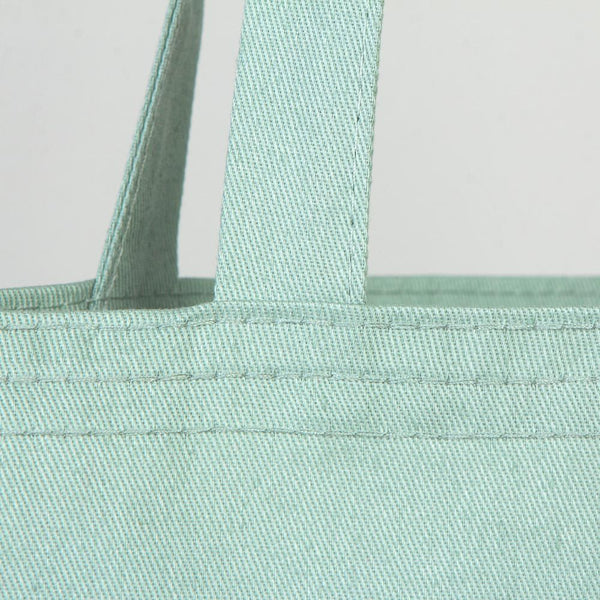 Custom Cotton Tote Bag – 14" x 16" (35 × 40 cm) Mint Green - 6 oz - Pamusan.com