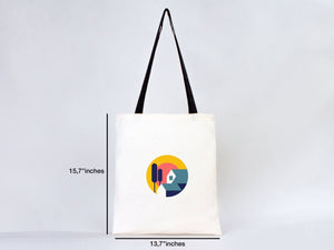 Custom Cotton Tote Bag 14"x16" with Black Handles – Personalized Logo & Promotional Bag - Pamusan.com