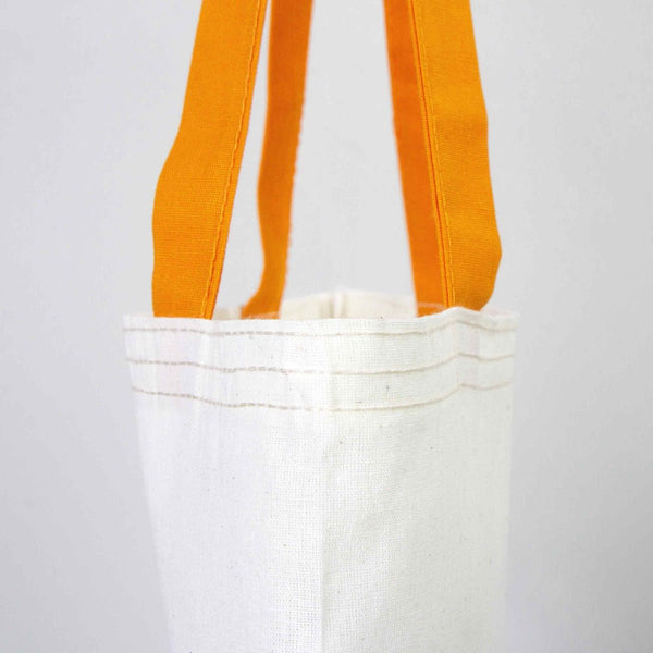 Custom Cotton Tote Bag – Mustard Handles – 14" × 16" (35 × 40 cm) – 4 oz - Pamusan.com