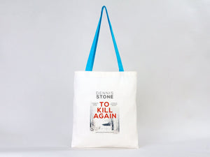 Custom Cotton Tote Bag with Turquoise Handles – 14"W x 16"H | Wholesale Organic Tote Bags - Pamusan.com
