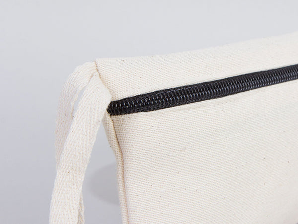 Custom Fabric Pencil Case – 8"x4" White Cotton Zippered Pouch | School & Cosmetic Bag - Pamusan.com