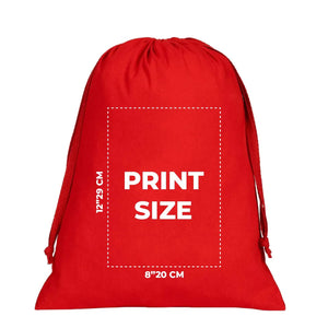 Custom Fabric Pouch Red - 12" x 16"(30 cm x 40 cm) - 4 oz - Pamusan.com