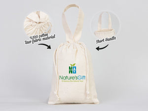Custom Favor Bags 6"W x 8"H (15,5 cm x 20 cm) Party Favor Bags Muslin Bags Drawstring & Handle Party Favor Bags , Cotton Gift bags - Pamusan.com