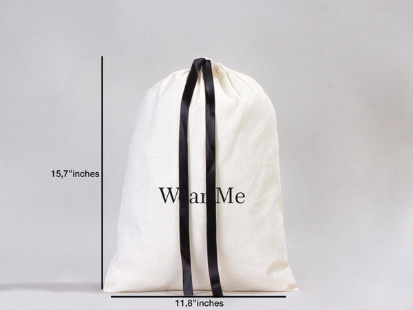 Custom Favor Bags, Laundry Bags - 12"W x 16"H (30 x 40 cm) Cotton Drawstring Pouch Bags, Party Favor Bags, Wedding Welcome Favor Bags - Pamusan.com