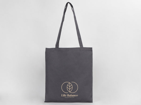 Custom Gray Cotton Tote Bag 14"x16" – Eco - Friendly Personalized Logo, Gift & Promotional Bag - Pamusan.com